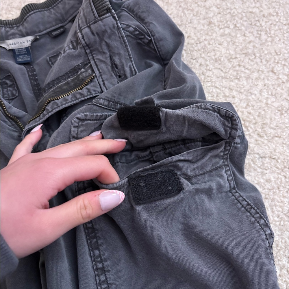 American Eagle Dark Gray Cargo Pants with Patch Pockets - Picture 7 of 7